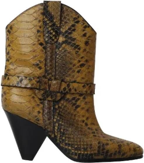 Isabel Marant Pre-owned Leather boots Yellow Dames