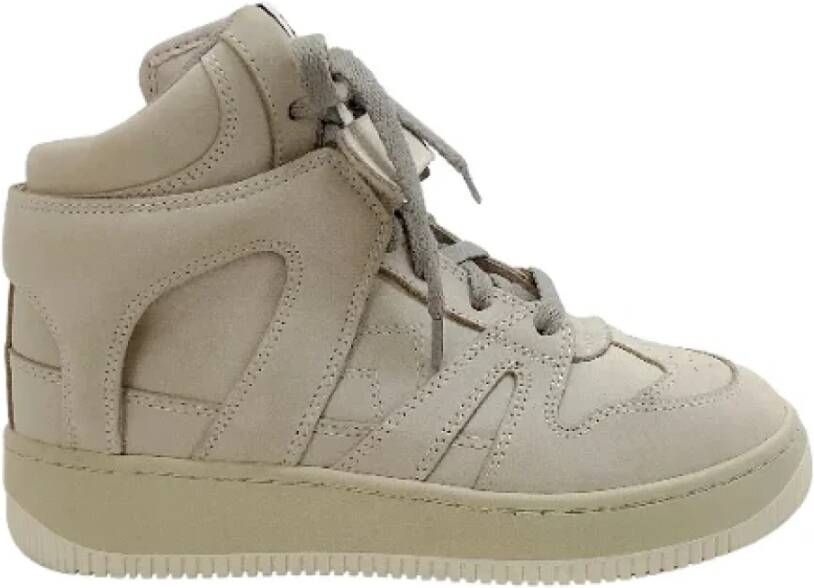 Isabel Marant Pre-owned Leather sneakers Beige Dames - Schoenen.nl