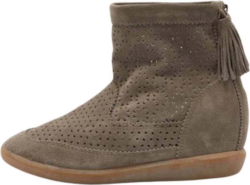 Isabel Marant Pre-owned Suede boots Gray Dames