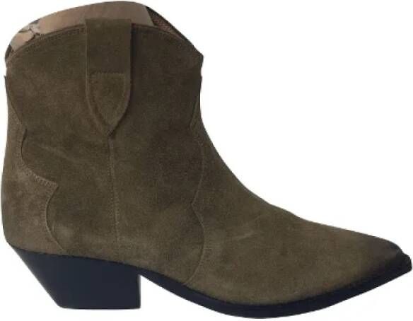 Isabel Marant Pre-owned Suede boots Green Dames