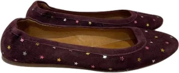 Isabel Marant Pre-owned Suede flats Purple Dames