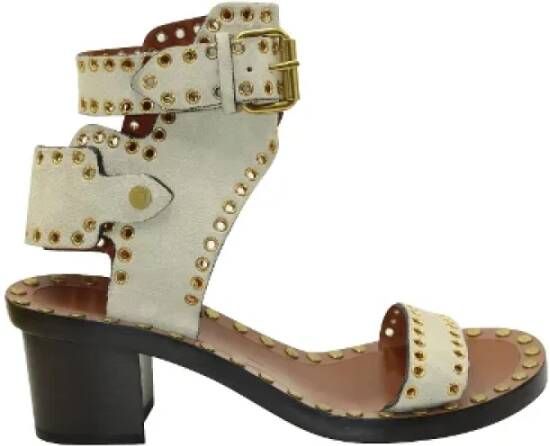 Isabel Marant Pre-owned Suede sandals White Dames