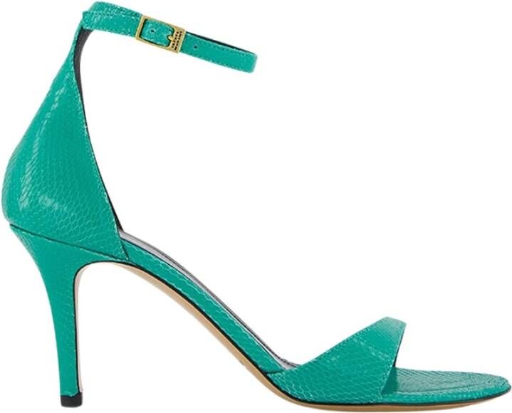 Isabel Marant Smaragd Leren Sandalen