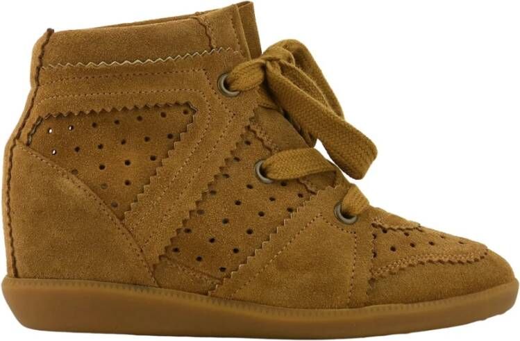 Isabel marant Low-Top Sneakers "Bobbie" Wedge Sneakers Brown in bruin