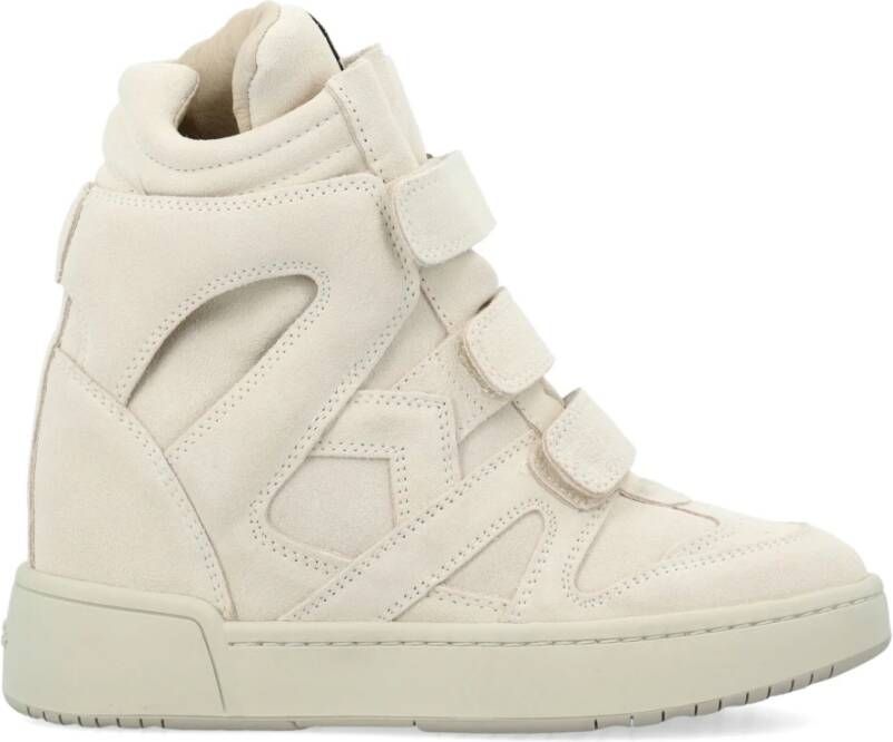 Isabel marant Krijt Sneakers Hoge Top Verborgen Wig Beige Dames