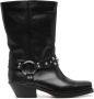 Isabel marant Boots Mid-Calf Leather Boots With Decorative Strap And B in zwart - Thumbnail 1