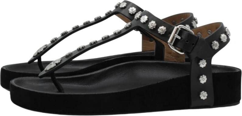 Isabel marant Studded Sandalen Enore Zwart Zilver Black Dames