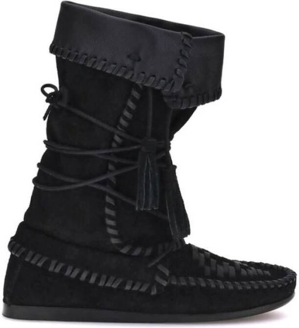 Isabel Marant Suède Enkellaarzen met Kwastdetail