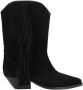 Isabel marant Suède Leren Enkellaarzen Texaanse Stijl Black Dames - Thumbnail 4