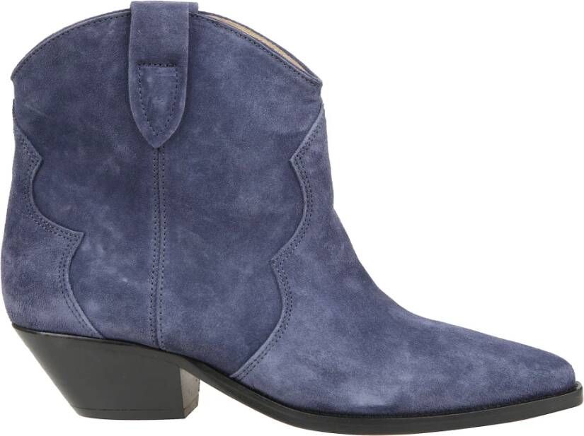 Isabel Marant Suède Texaanse enkellaarzen met leren interieur