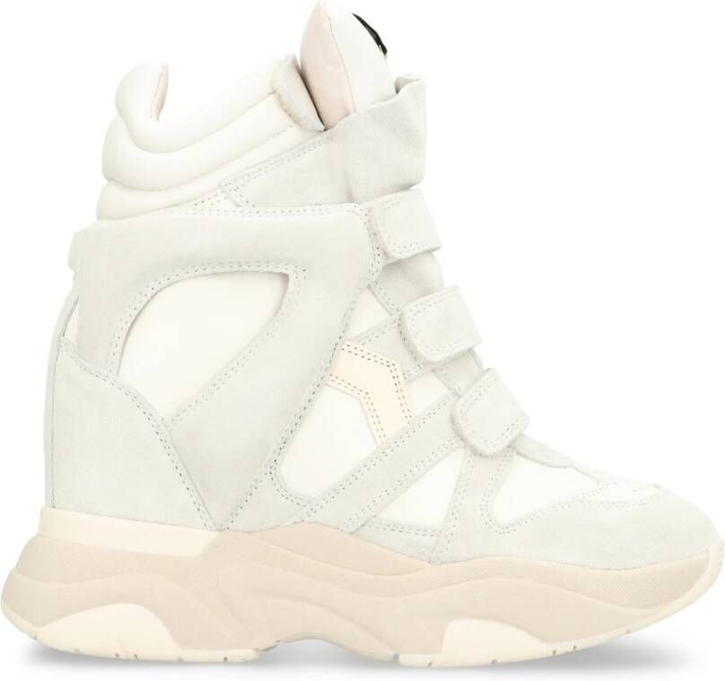 Isabel marant Balskee sneakerwedge van leer met suède details