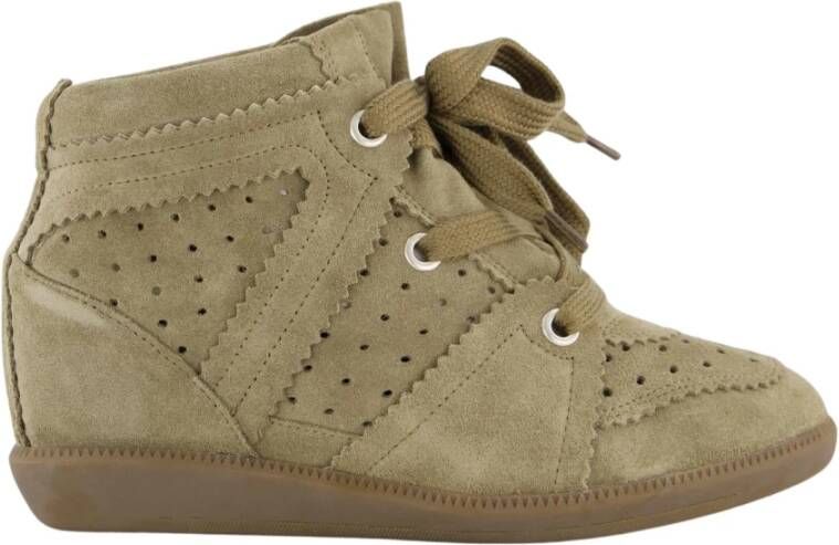 Isabel Marant Taupe Groen Bobby Sneaker Dames