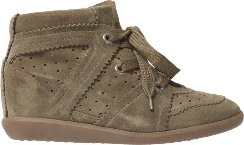 Isabel marant Taupe Suede Bobby Sneakers Brown Dames