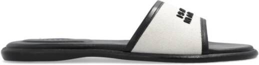 Isabel marant Vikee slides met logo Beige Dames