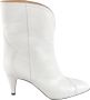 Isabel marant Witte Leren Hoge Hakken Laarzen White Dames - Thumbnail 14