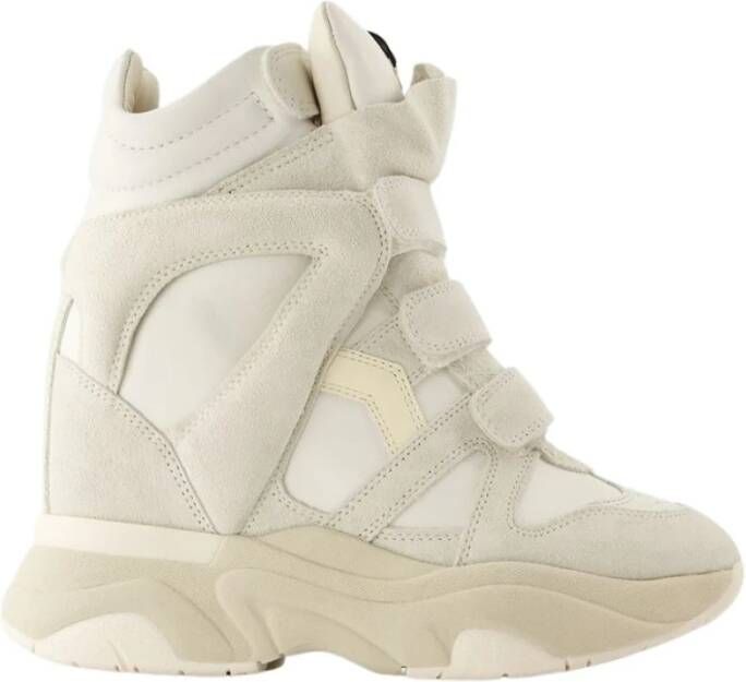 Isabel marant Balskee sneakerwedge van leer met suède details