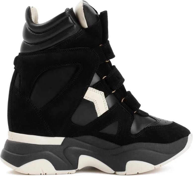Isabel marant Zachte leren sneakers met Velcro-klittenbandsluiting Black Dames