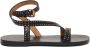 Isabel Marant Zwarte Jopee Leren Sandalen met Gouden Studs - Thumbnail 1