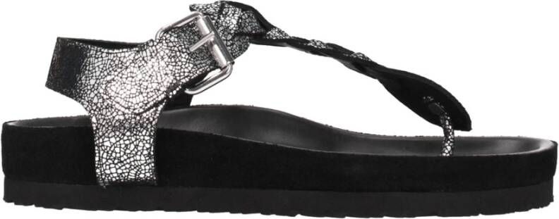 Isabel Marant Zwarte Leren Flip-Flop Sandaal