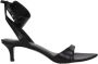 Isabel Marant Zwarte Leren Platte Sandalen Gesp Sluiting - Thumbnail 3