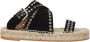 Isabel Marant Zwarte leren sandaal met studs - Thumbnail 1