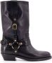Isabel Marant Zwarte Leren Studs Enkellaarzen - Thumbnail 1