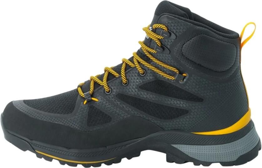 Jack Wolfskin Force Striker Texapore Mid Men Waterdichte wandelschoenen Heren 44.5 zwart black burly yellow XT