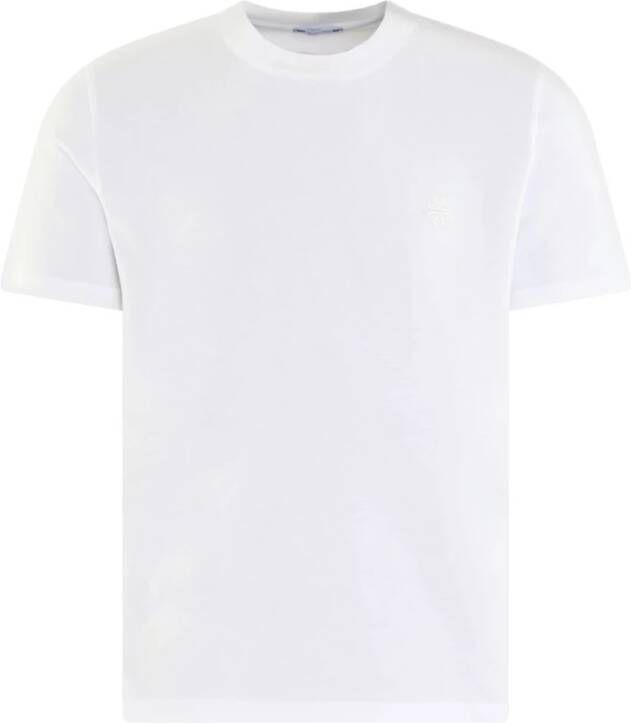 Jacob Cohën Ribboord Ronde Hals T-shirt Wit