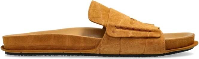 Jacquemus Bruine leren sandalen