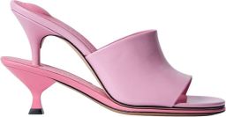 Jacquemus Slippers & Mules Les Doubles Mules Leather Pink in roze