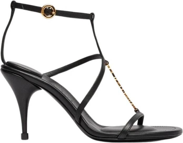 Jacquemus Elegante leren sandalen Black Dames