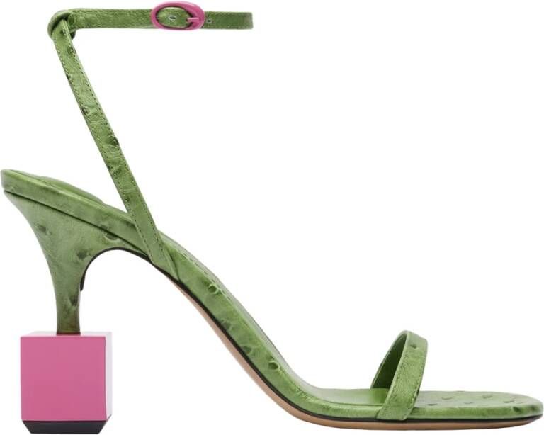 Jacquemus Groene Geitenleren Sandalen