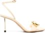 Jacquemus Krokodillenprint Leren Sandalen Cadeau White Dames - Thumbnail 12