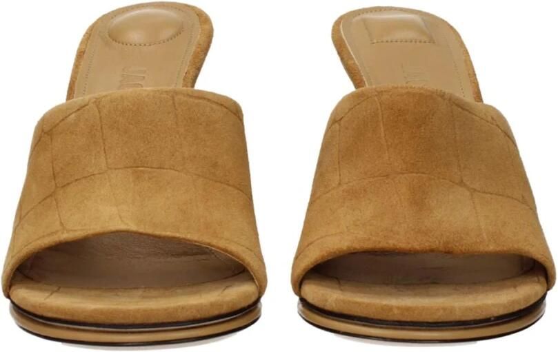 Jacquemus Bruin Leren Stiletto Hakken Sandalen