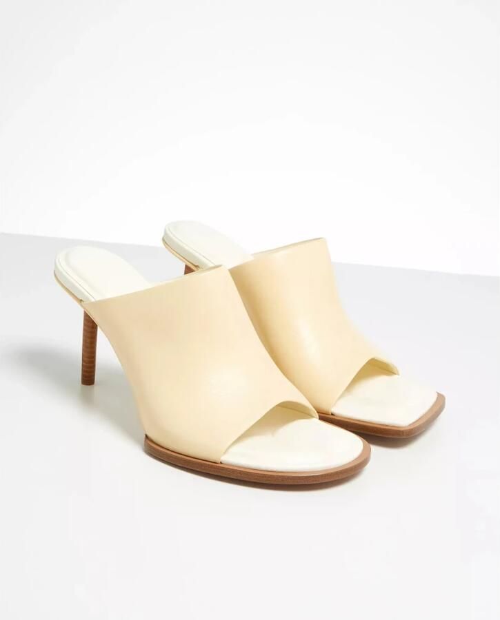 Jacquemus Crème Hoge Hak Sandalen Rond Carre White Dames - Foto 2