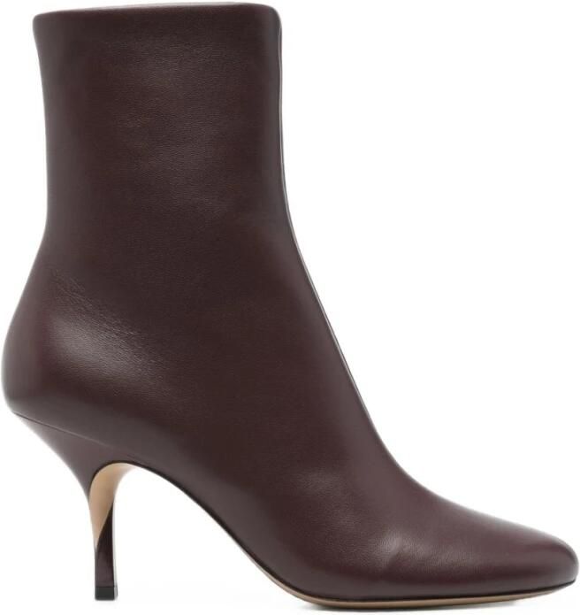 Jacquemus Leren enkellaarsjes met puntneus 40mm