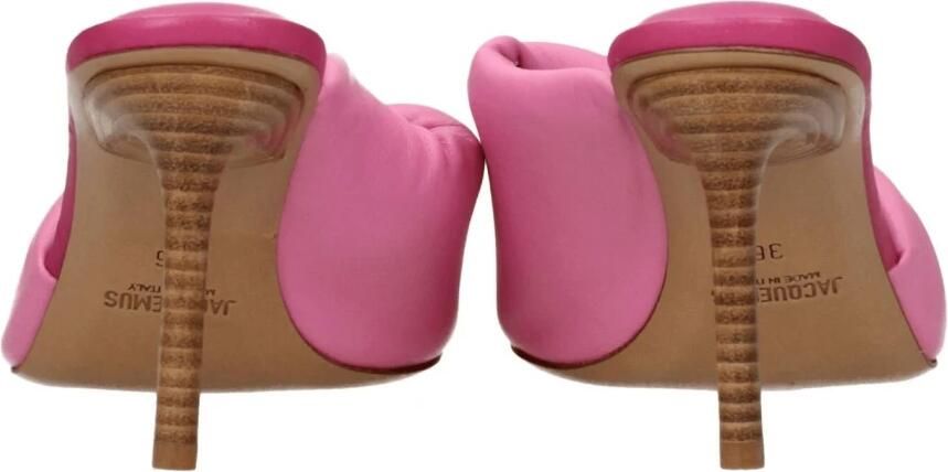 Jacquemus Roze Leren Stiletto Hakken Sandalen