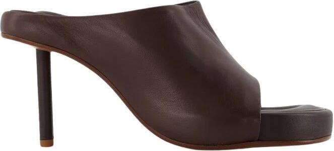 Jacquemus Bruin Leren Nuvola Mules Brown Dames