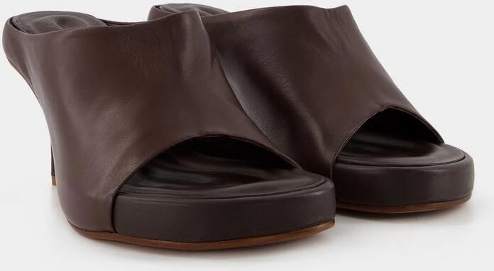 Jacquemus Bruin Leren Nuvola Mules Brown Dames - Foto 4