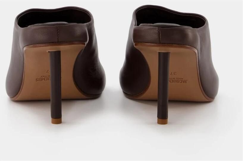Jacquemus Bruin Leren Nuvola Mules Brown Dames - Foto 3