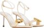 Jacquemus Krokodillenprint Leren Sandalen Cadeau White Dames - Thumbnail 5