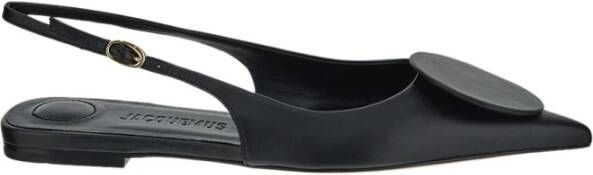 Jacquemus Leren Slingbacks Duelo Schoen Black Dames