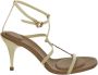 Jacquemus Luxe Leren Hoge Hak Sandalen Beige Dames - Thumbnail 2