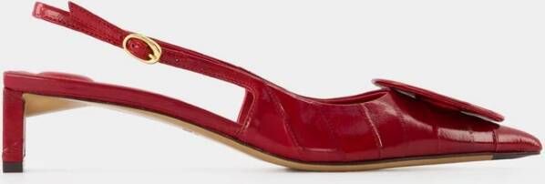 Jacquemus Rode Leren Slingback Pumps Red Dames
