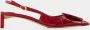 Jacquemus Hoge hakken Les Slingbacks Duelo B Pumps Leather in rood - Thumbnail 7