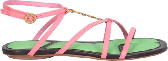 Jacquemus Roze Leren Sandalen
