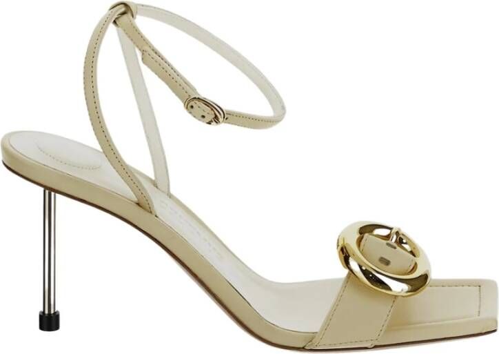 Jacquemus Krokodillenprint Leren Sandalen Cadeau White Dames
