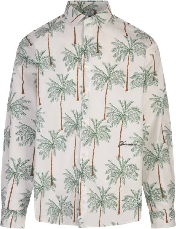 Jacquemus Wit Palmboomprint Overhemd