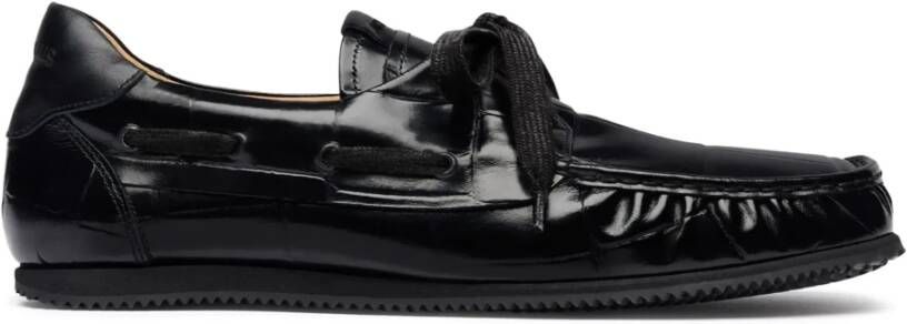 Jacquemus Zwarte platte leren schoenen