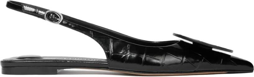 Jacquemus Zwarte platte leren schoenen